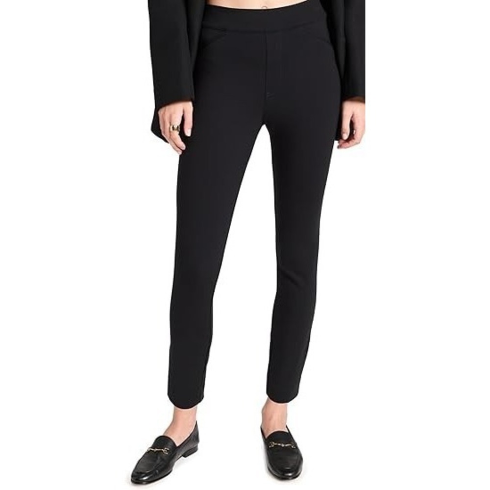 SPANX Perfect Pant Womens Small Black Ankle Back Seam Skinny Stretch Ponte Pants
